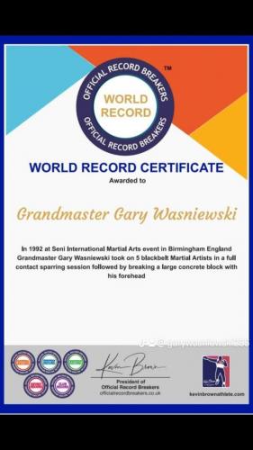 World Record Certificate